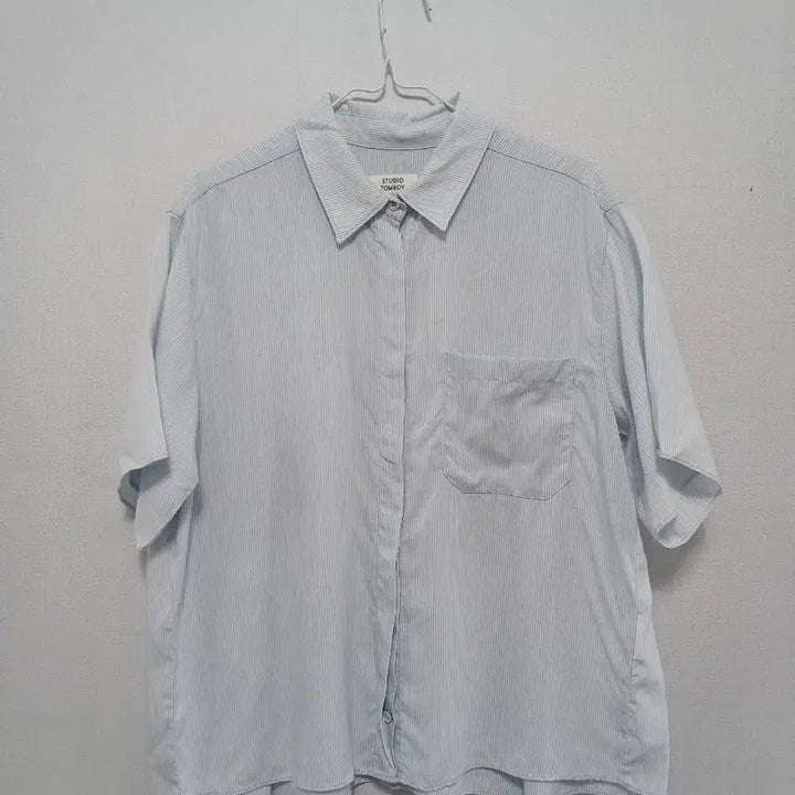 [BUNJANG] Studio Tomboy Striped Short-Sleeve Shirt / 스튜디오 톰보이 스트라이프 반팔 셔츠