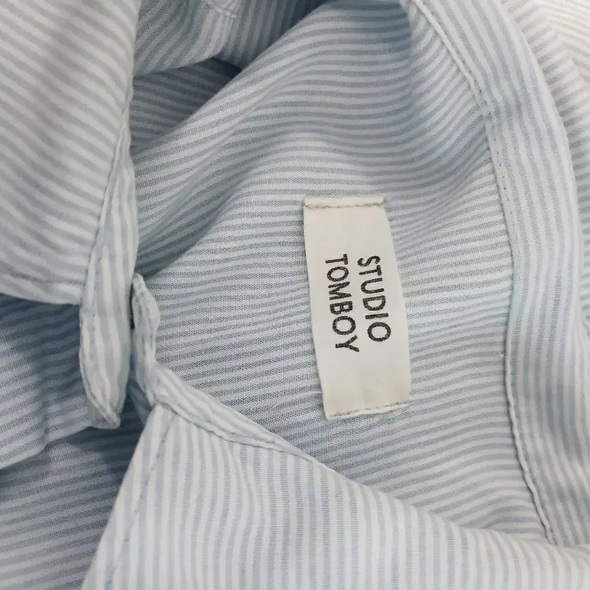 [BUNJANG] Studio Tomboy Striped Short-Sleeve Shirt / 스튜디오 톰보이 스트라이프 반팔 셔츠