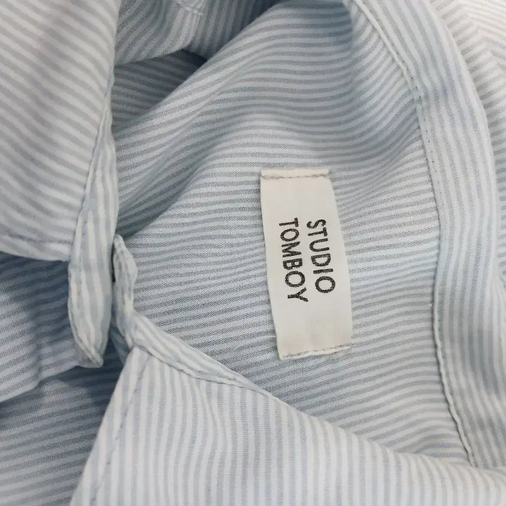 [BUNJANG] Studio Tomboy Striped Short-Sleeve Shirt / 스튜디오 톰보이 스트라이프 반팔 셔츠