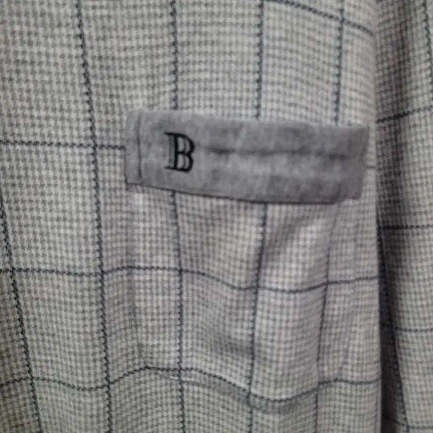 [BUNJANG] BALMAIN Vintage Henley Neck Embroidered Logo Shirt / BALMAIN 발망 빈티지 헨리넥 자수로고 셔츠