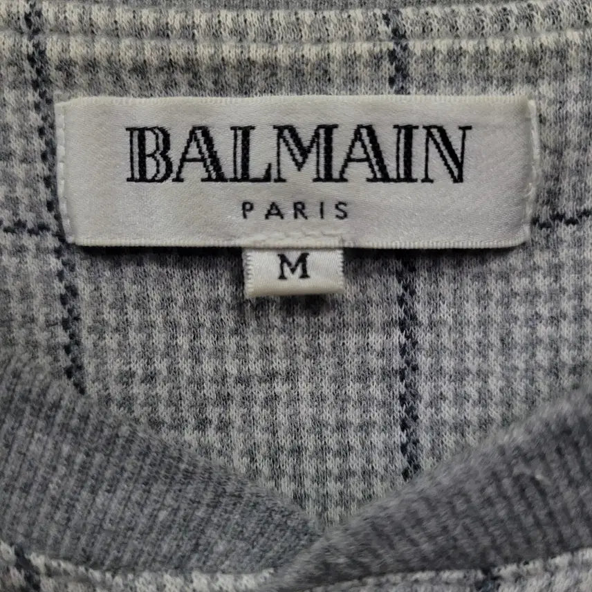[BUNJANG] BALMAIN Vintage Henley Neck Embroidered Logo Shirt / BALMAIN 발망 빈티지 헨리넥 자수로고 셔츠