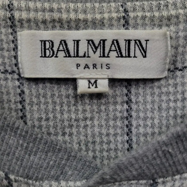 [BUNJANG] BALMAIN Vintage Henley Neck Embroidered Logo Shirt / BALMAIN 발망 빈티지 헨리넥 자수로고 셔츠