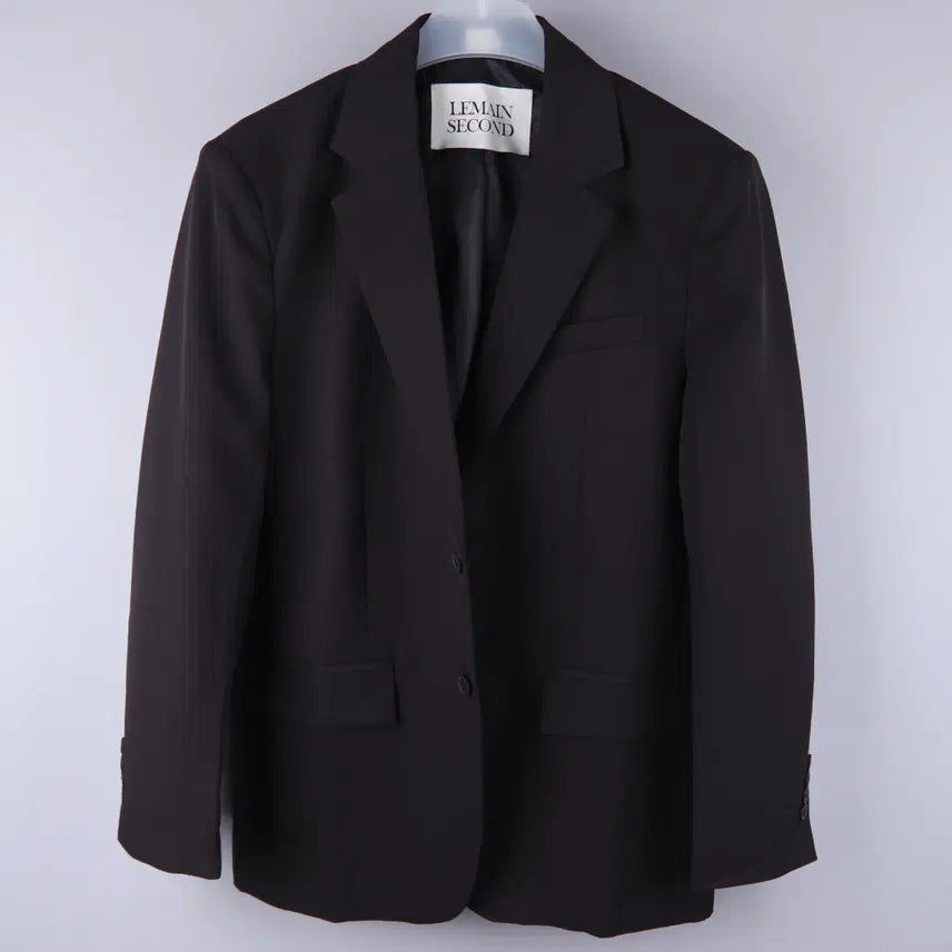 [BUNJANG] Remain Second Oversized Single Blazer Jacket (Black, M) / 리메인 세컨드 오버핏 싱글 블레이저 자켓 블랙 (M)