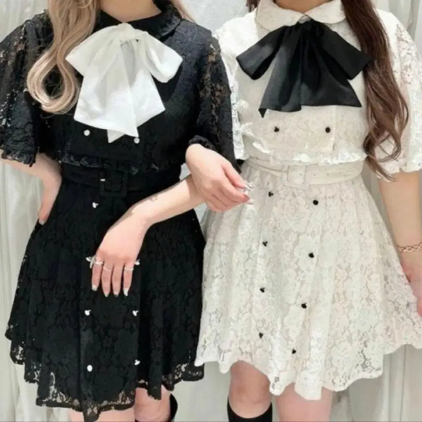 [SOLD OUT] Bubbles 버블즈 레이스 케이프 원피스 일브 양산형 지뢰계 스나계