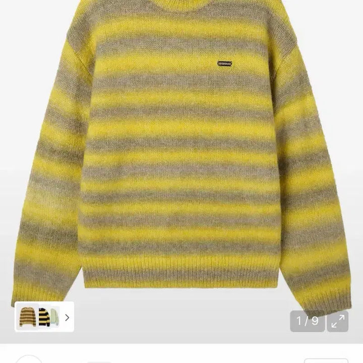 [BUNJANG] OY Yellow Stripe Knit / OY 오와이 옐로우 스트라이프 니트
