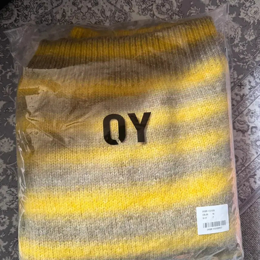 [BUNJANG] OY Yellow Stripe Knit / OY 오와이 옐로우 스트라이프 니트