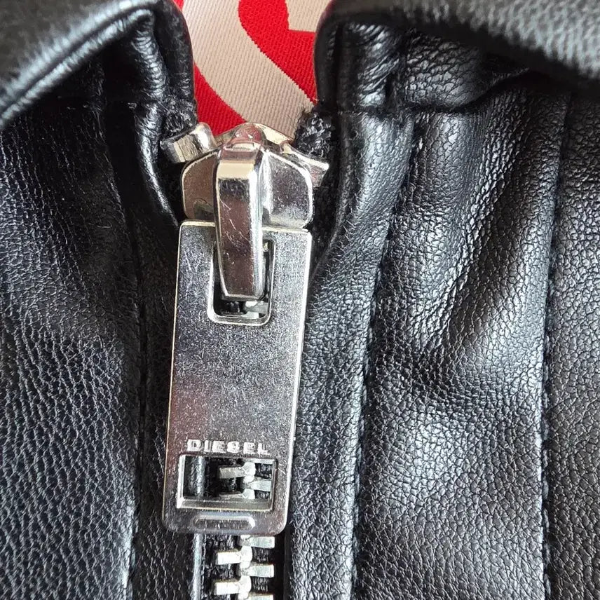 [BUNJANG] DISEL Logo Applique Biker Jacket / 디절(DISEL) 로고 아플리케 바이커 자켓