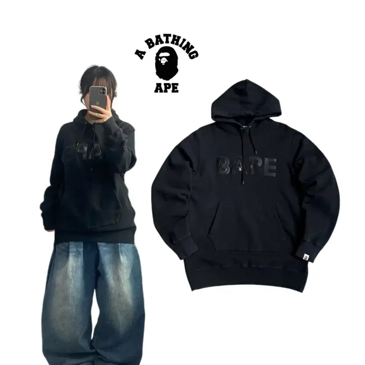 [BUNJANG] Bape Acrylic Arch Logo Hoodie / 베이프 아크릴 아치로고 후드티