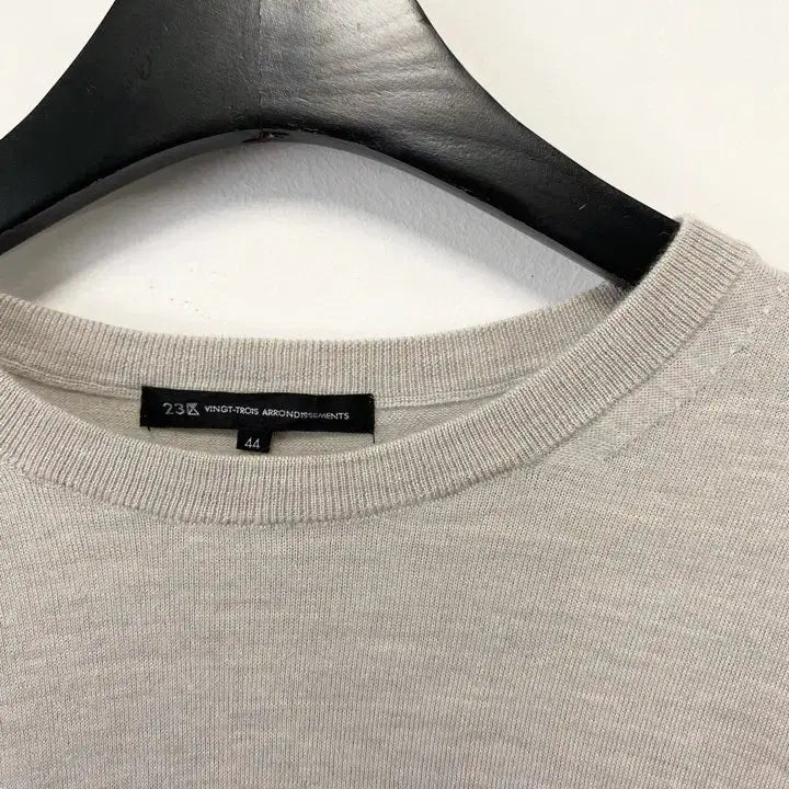 [BUNJANG] 23KU Half Sleeve Wool Knit Sweater / 빈티지 23KU 하프 슬리브 울 니트