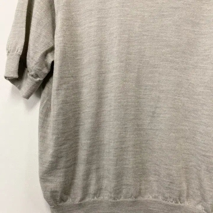 [BUNJANG] 23KU Half Sleeve Wool Knit Sweater / 빈티지 23KU 하프 슬리브 울 니트