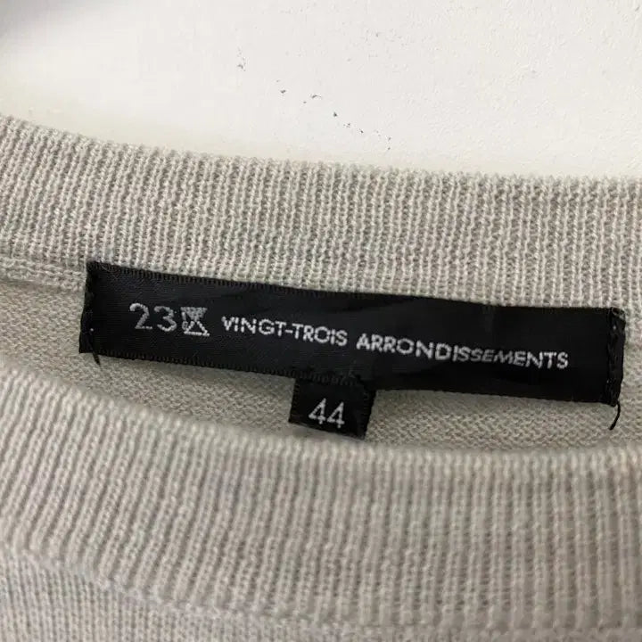 [BUNJANG] 23KU Half Sleeve Wool Knit Sweater / 빈티지 23KU 하프 슬리브 울 니트