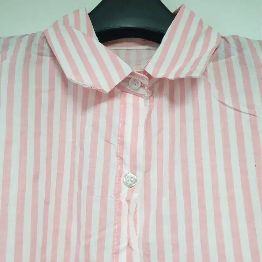 [BUNJANG] Pink Striped Oversized Shirt / 핑크단가라셔츠