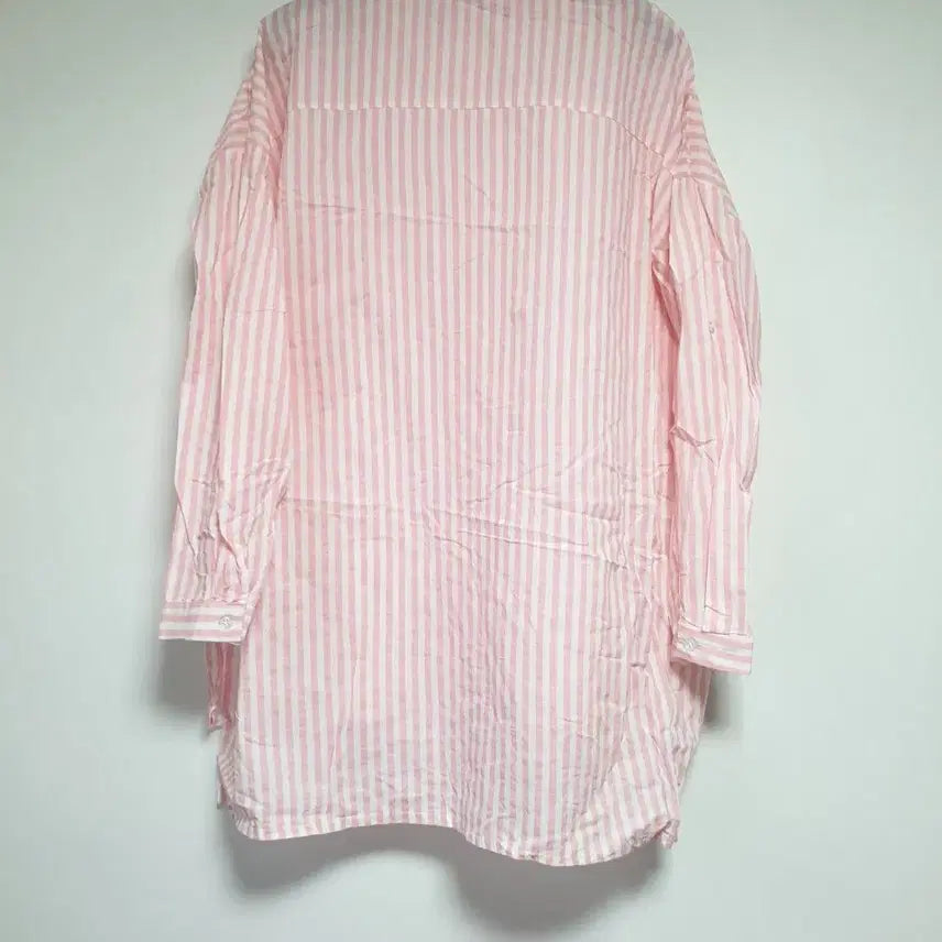 [BUNJANG] Pink Striped Oversized Shirt / 핑크단가라셔츠