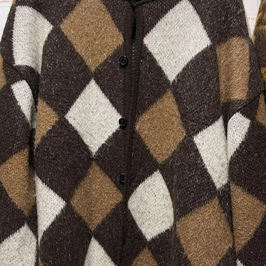[BUNJANG] Ebbets Field Brown Mohair Cardigan / 이벳필드 브라운 컬러 모헤어 가디건