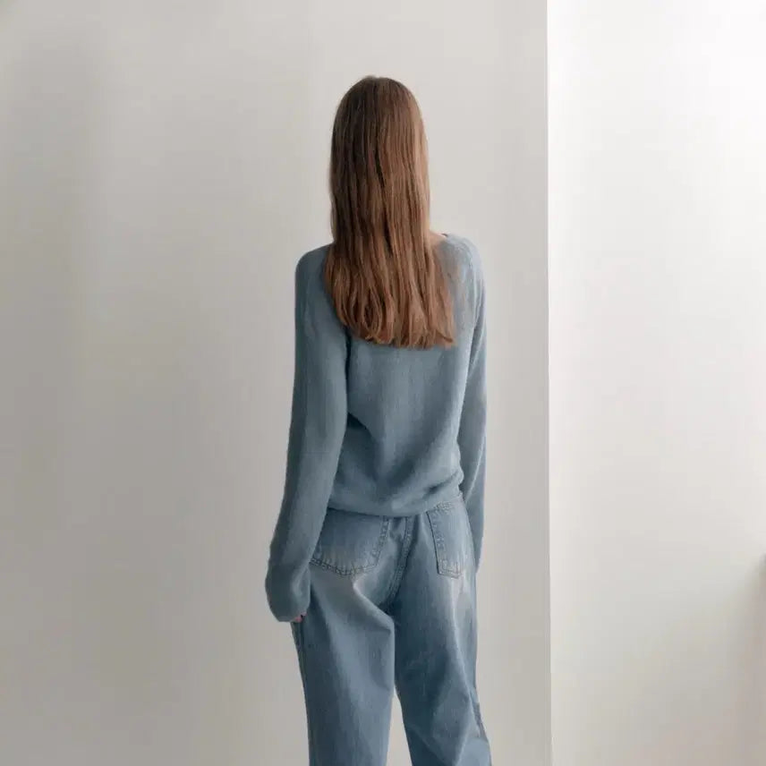 [SOLD OUT] 새상품) 로우클래식 KIDMOHAIR SWEATER 블루