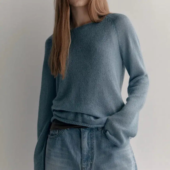 [SOLD OUT] 새상품) 로우클래식 KIDMOHAIR SWEATER 블루