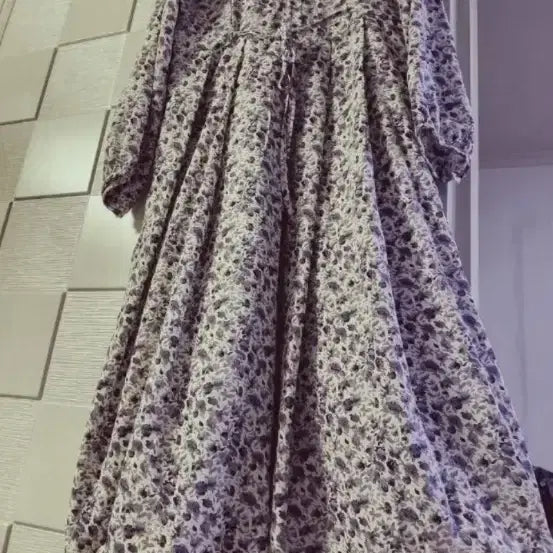 [BUNJANG] Floral Print Long Dress / 잔꽃 롱원피스