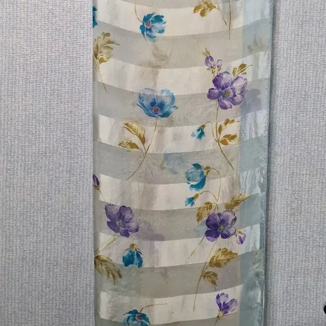 [BUNJANG] Hanae Mori Sky Blue Floral Silk Scarf / Hanae Mori 하늘색 패턴 스카프