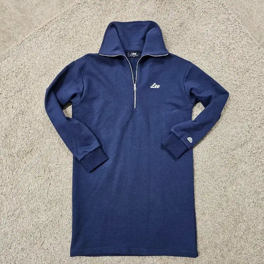 [BUNJANG] Lee Union Logo Half-Zip Sweatshirt Dress / 새상품(55-66)Lee 유니온 로고 하프집업 맨투맨 원피스