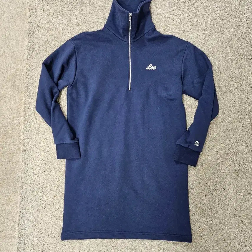[BUNJANG] Lee Union Logo Half-Zip Sweatshirt Dress / 새상품(55-66)Lee 유니온 로고 하프집업 맨투맨 원피스