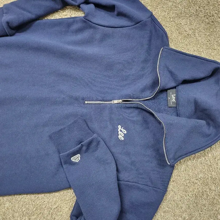 [BUNJANG] Lee Union Logo Half-Zip Sweatshirt Dress / 새상품(55-66)Lee 유니온 로고 하프집업 맨투맨 원피스