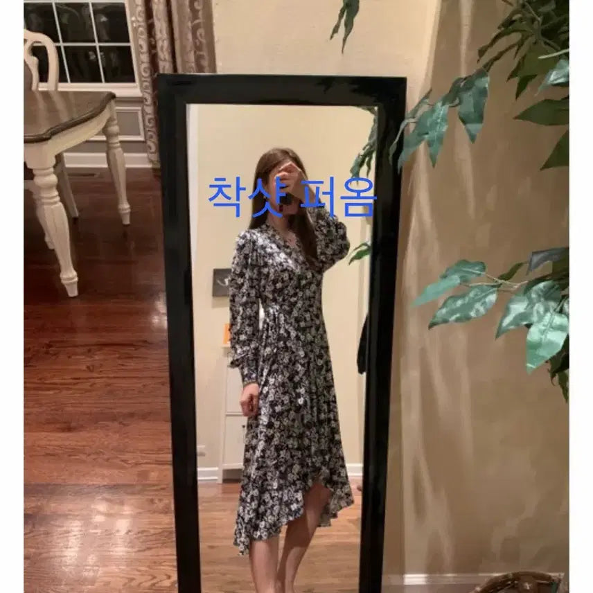 [BUNJANG] Lauren Ralph Lauren Floral Navy Dress / 로렌 랄프로렌 플라워 원피스