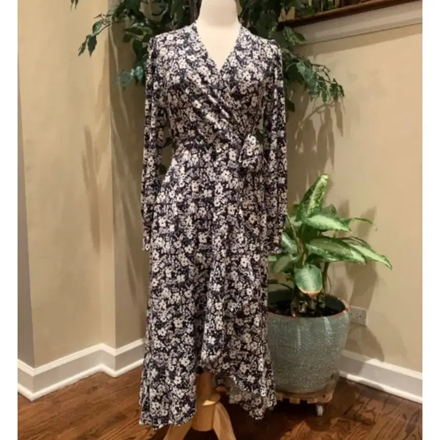 [BUNJANG] Lauren Ralph Lauren Floral Navy Dress / 로렌 랄프로렌 플라워 원피스