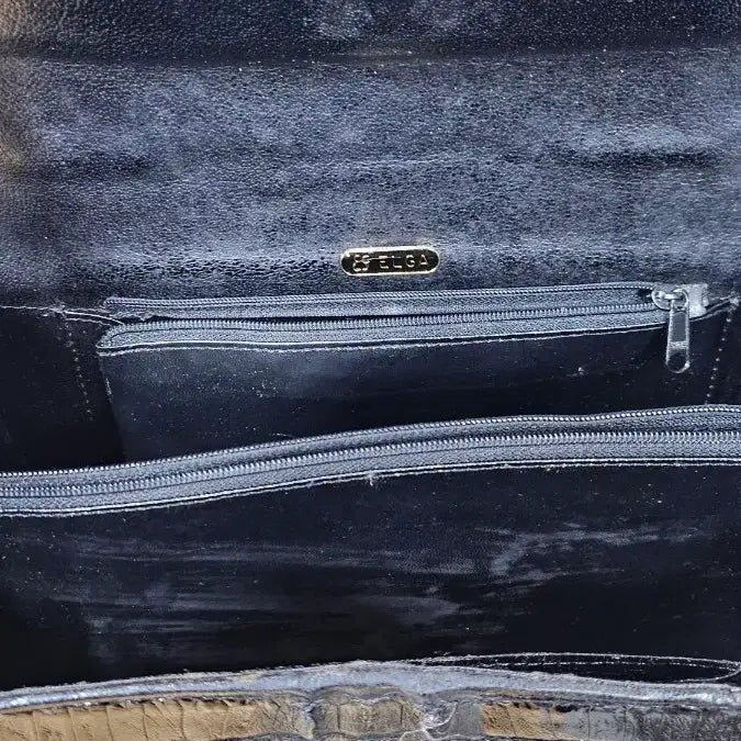 [BUNJANG] Black Crocodile Leather Tote Bag / 블랙 악어 가죽 토트백