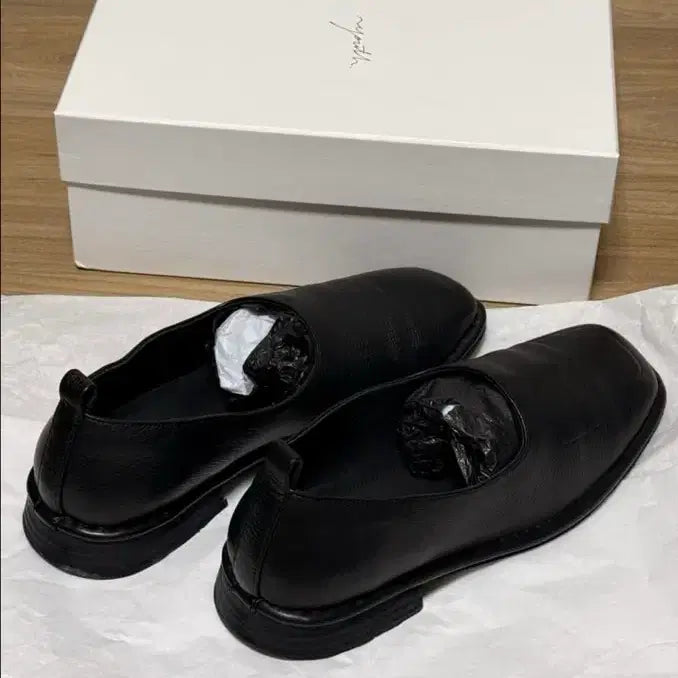 [BUNJANG] YOUTH Square Toe Black Leather Loafers / 스퀘어토 소가죽 블랙 로퍼