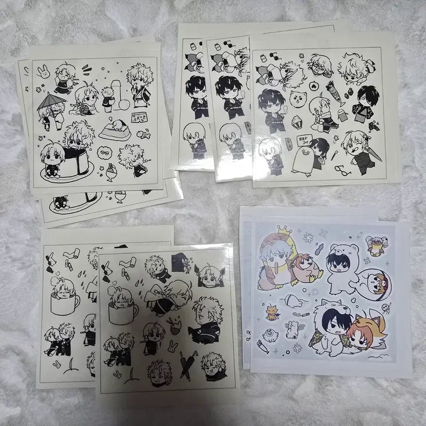 [BUNJANG] Gintama Group Sticker Bundle Set (Gintoki, Takasugi, Kamui, Hijikata, Okita, Kagura) / 일괄) 은혼 카무이 긴토키 신스케 히지가타 오키타 카구라 스티커 비공굿즈
