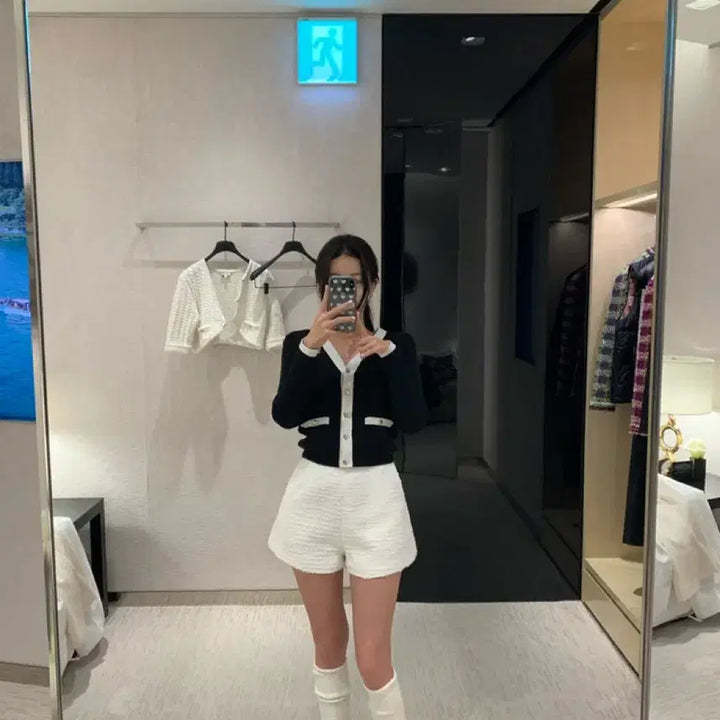 [BUNJANG] Siiye Spring Tweed Shorts White XS / 새상품) 시예 스프링 트위드 쇼츠 화이트 xs사이즈