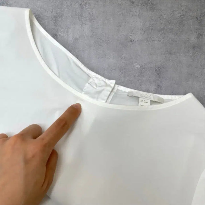 [BUNJANG] COS Cotton Boat Neck Blouse / 코스 COS 화이트 보트넥 코튼 블라우스 38