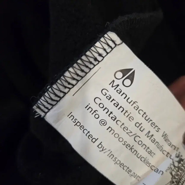 [BUNJANG] Moose Knuckles Black Hoodie Navigation Emblem / 무스너클 블랙 후드티 항해 엠블럼