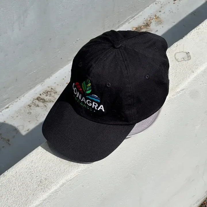 [BUNJANG] CONAGRA Vintage Black Ball Cap / [F] CONAGRA 로고 빈티지 블랙 볼캡 모자