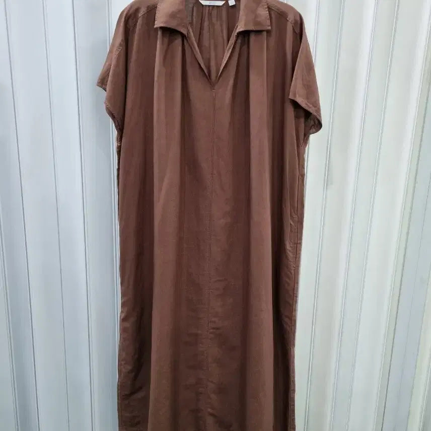 [SOLD OUT] 유니클로 마혼방 브라운 롱 원피스