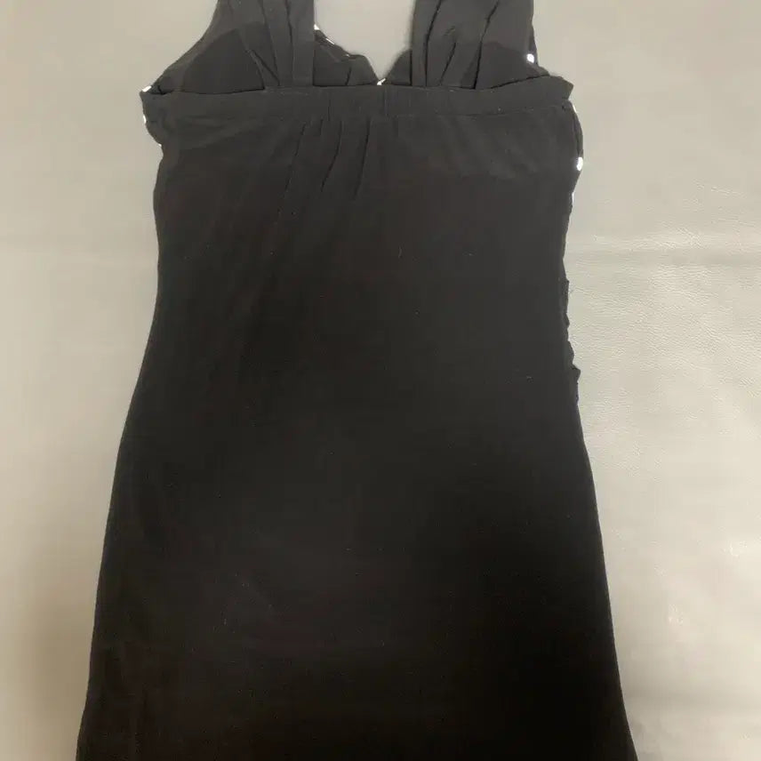 [BUNJANG] Black Dot Shirred Halter Dress / 블랙 도트 셔링 홀복