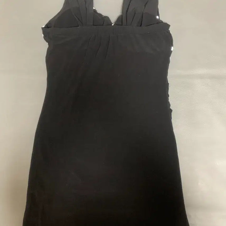 [BUNJANG] Black Dot Shirred Halter Dress / 블랙 도트 셔링 홀복