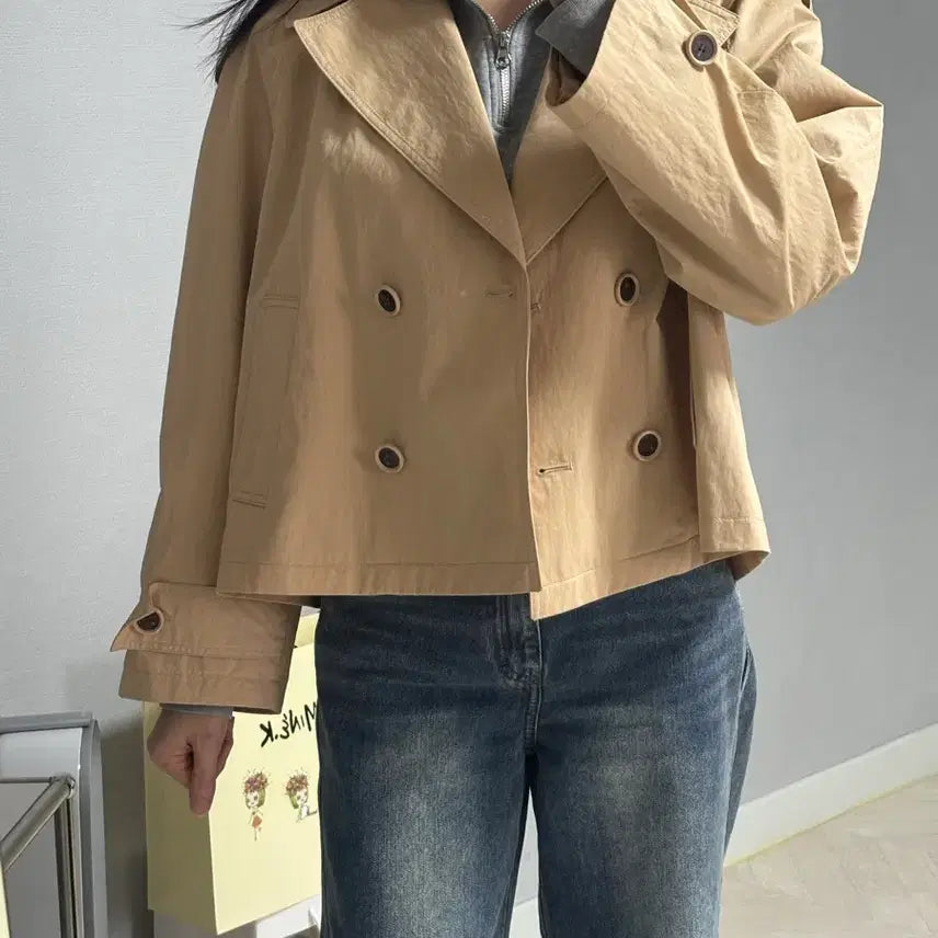 [SOLD OUT] 올리브 데 올리브 베이지 색상 트렌치 코트