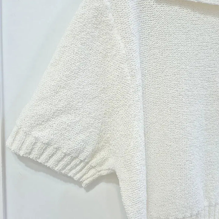 [BUNJANG] AWE Crop Short Sleeve Knit Top / 아위 크롭 반팔 니트티