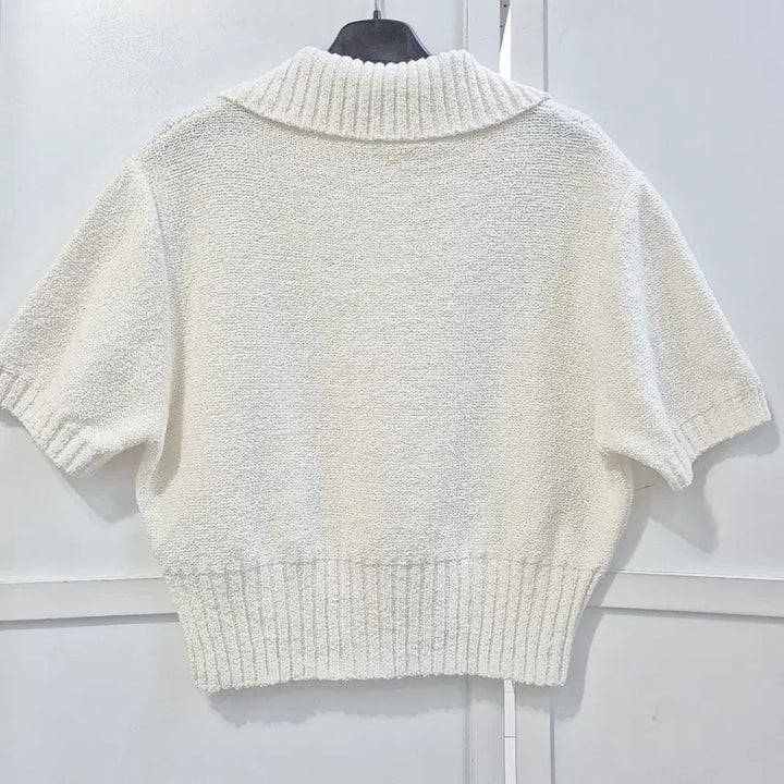 [BUNJANG] AWE Crop Short Sleeve Knit Top / 아위 크롭 반팔 니트티