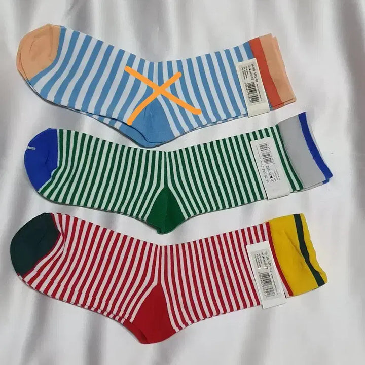 [BUNJANG] Bonne Maison Stripe Socks / 스킨 블루 그린 레드 스트라이프 Bonne Maison 본메종 양말