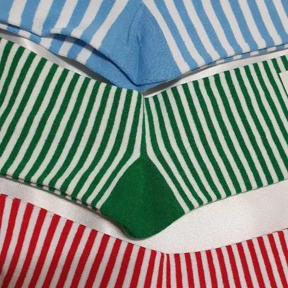 [BUNJANG] Bonne Maison Stripe Socks / 스킨 블루 그린 레드 스트라이프 Bonne Maison 본메종 양말