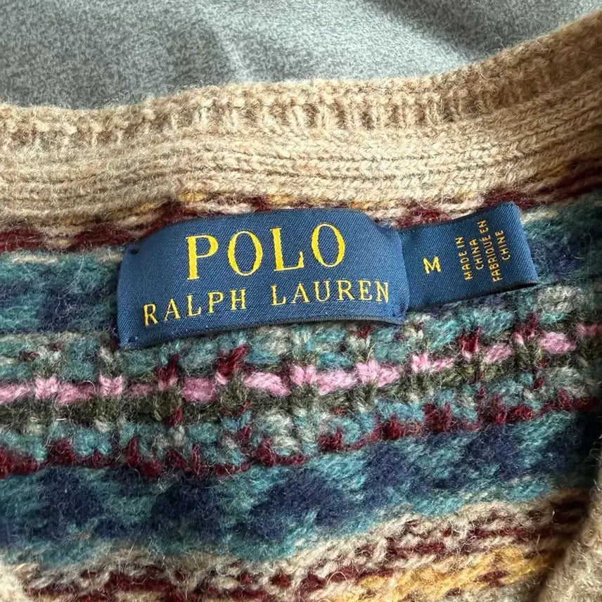 [BUNJANG] Polo Fair Isle Knit Sweater Vest / [M] 20FW 폴로 페어아일 니트 스웨터 베스트 조끼