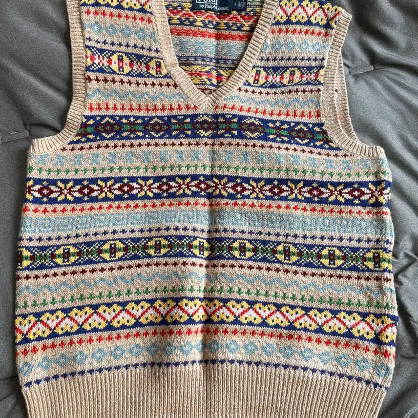 [BUNJANG] Polo Ralph Lauren Fair Isle Knit Sweater Vest / [M] 20SS 폴로 페어아일 니트 스웨터 베스트 조끼