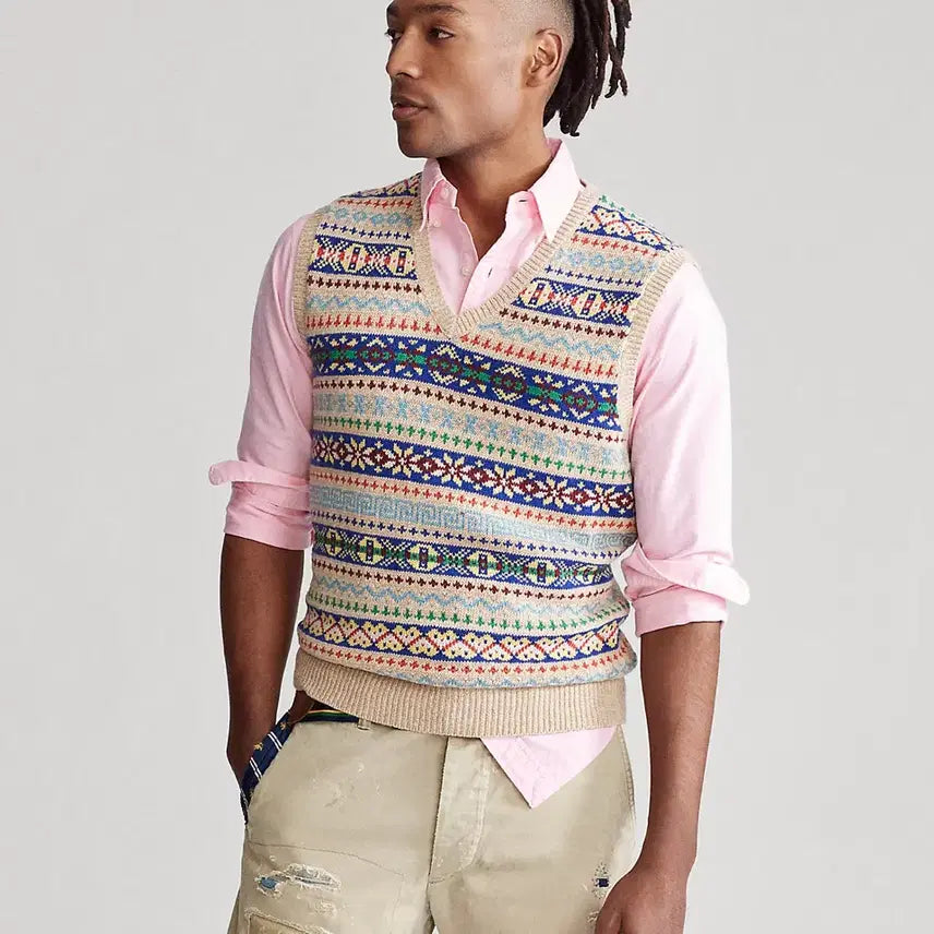 [BUNJANG] Polo Ralph Lauren Fair Isle Knit Sweater Vest / [M] 20SS 폴로 페어아일 니트 스웨터 베스트 조끼