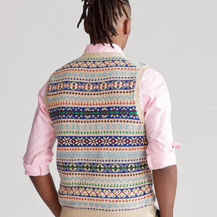 [BUNJANG] Polo Ralph Lauren Fair Isle Knit Sweater Vest / [M] 20SS 폴로 페어아일 니트 스웨터 베스트 조끼