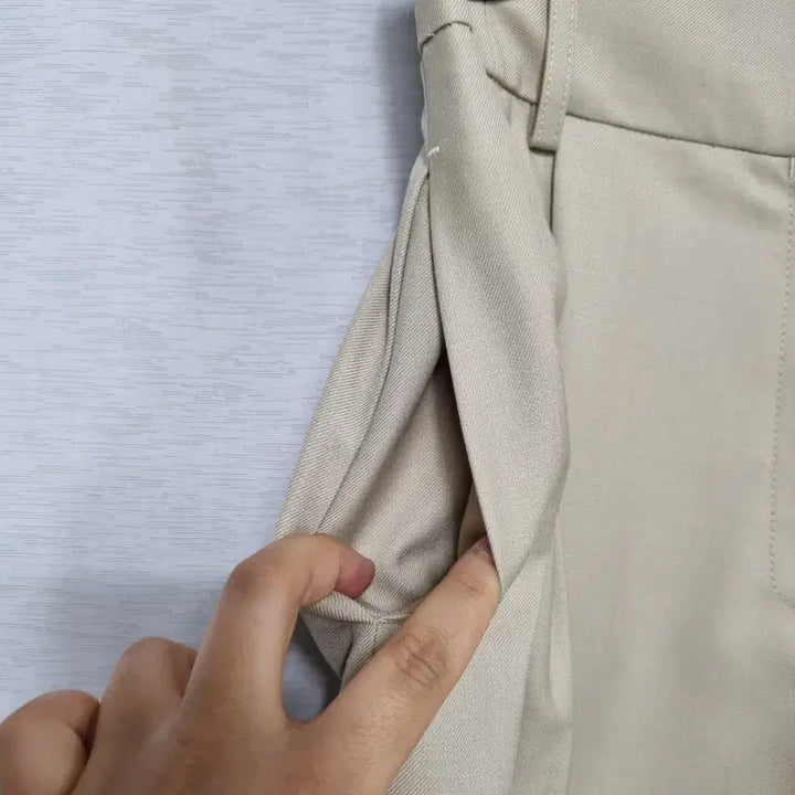 [BUNJANG] Majoné Two-Tuck Wide Pants (Beige) / ㅡ 새상품 마조네 봄여름가을 투턱 와이드 팬츠 여27인치ㅡ0326