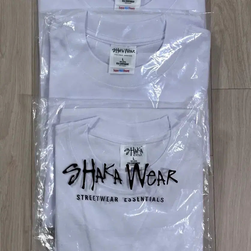 [BUNJANG] Shaka Wear Max Heavyweight 7.5oz T-Shirt L White 3-Pack / 샤카웨어 맥스헤비웨이트 7.5oz 반팔티 L 화이트 3팩