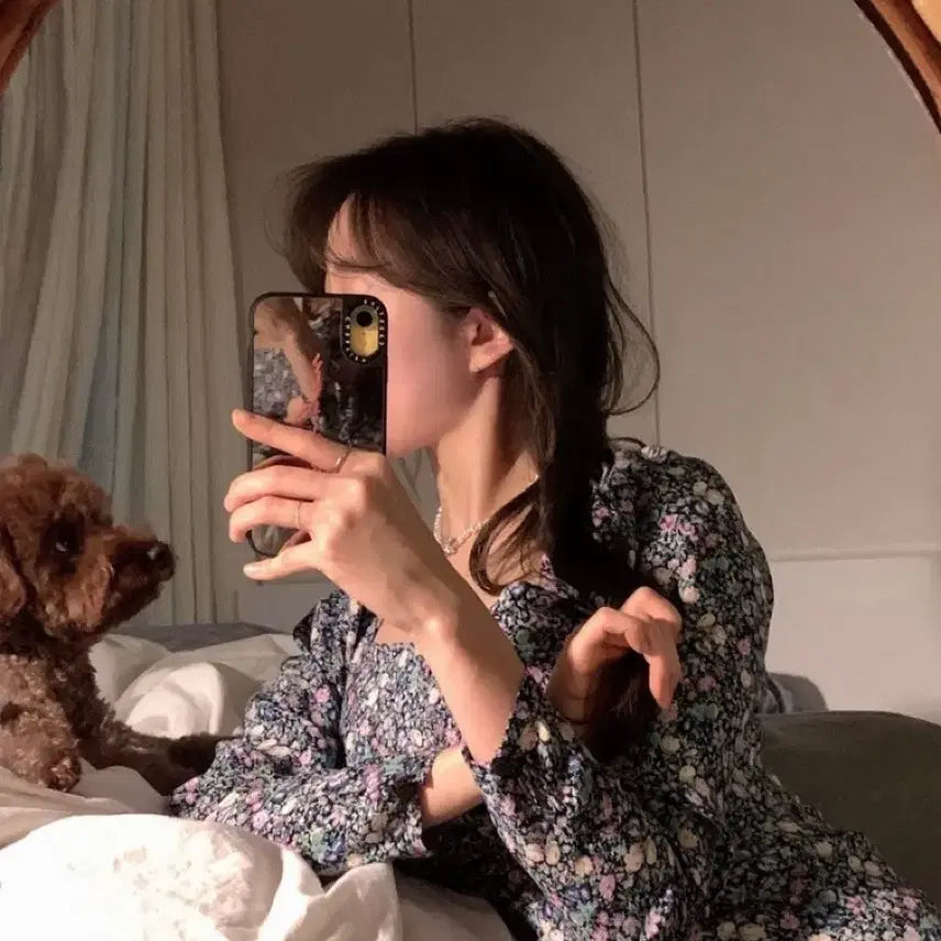 [BUNJANG] Skinny Pig Floral Long Dress / 스키니피그 플라워 원피스