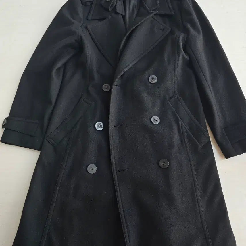 [BUNJANG] Wooyoungmi Double Coat (Black) - Size 48 / 우영미 블랙 더블 코트 48사이즈 95-100